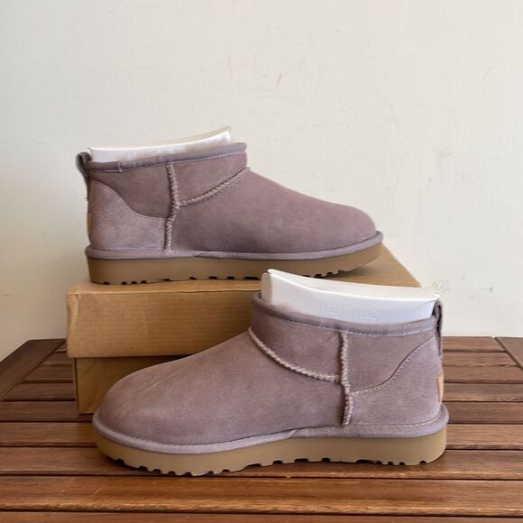 UGG Classic Ultra Mini Booties Sugarplum USA Women Size 11/UK 9/EU 42 - Picture 4 of 13